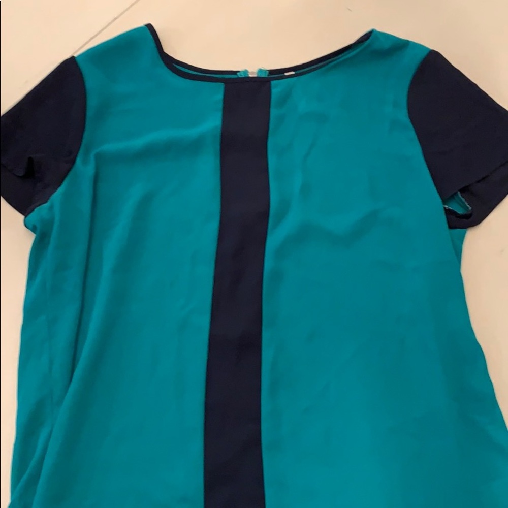 Francescas green and navy top